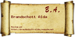 Brandschott Alda névjegykártya